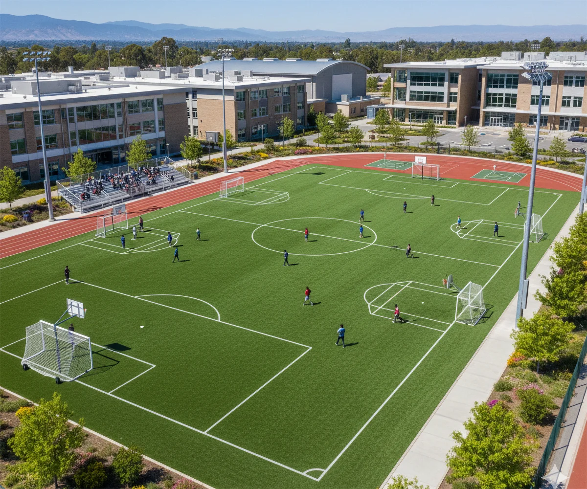 หญ้าเทียมกับสนามกีฬาโรงเรียน ลงทุนครั้งเดียวใช้งานระยะยาว