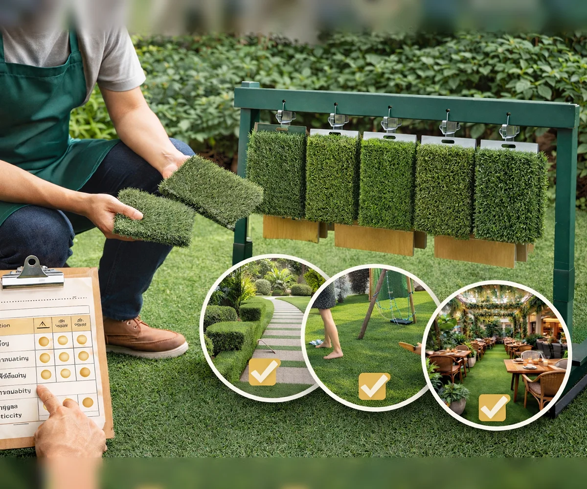 วิธีเลือกซื้อหญ้าเทียมให้เหมาะกับการใช้งาน