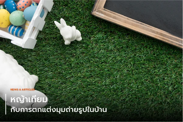 หญ้าเทียมกับการตกแต่งมุมถ่ายรูปในบ้าน