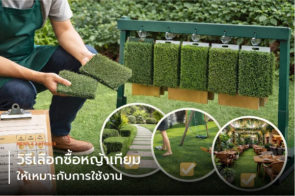 วิธีเลือกซื้อหญ้าเทียมให้เหมาะกับการใช้งาน